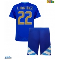Argentina Lautaro Martinez #22 Bortedraktsett Barn Copa America 2024 Kortermet (+ Korte bukser)